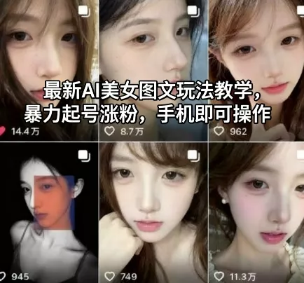 最新AI美女图文玩法教学，暴力起号涨粉，手机即可操作 - FiveM 插件资源站