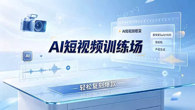 老陈AI短视频训练场：AI短视频框架+换背景SwitchXAI+首尾帧+声音生成，轻松复刻爆款 - FiveM 插件资源站