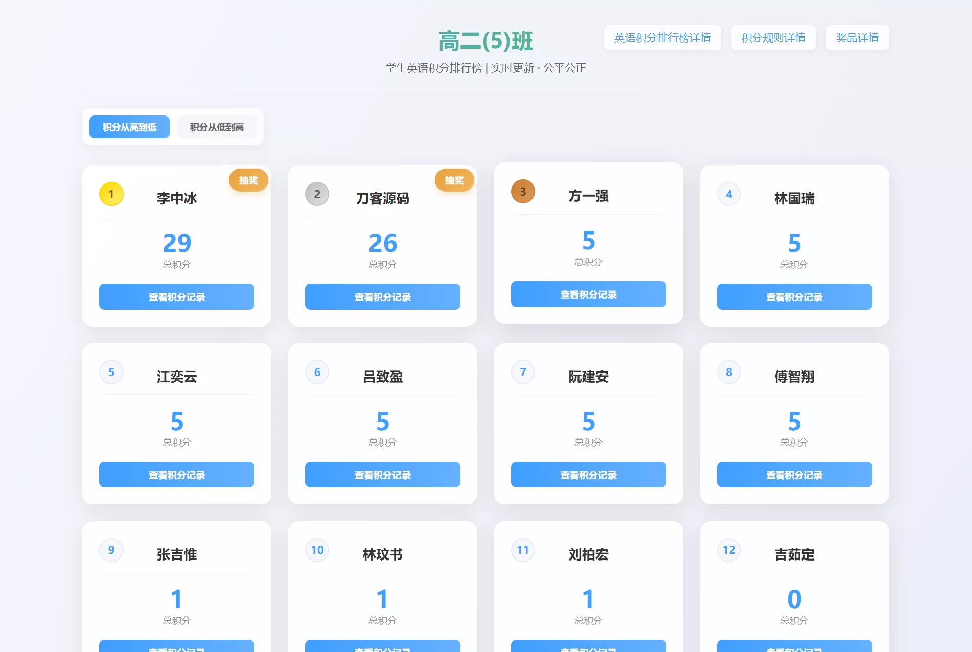 班级学生平时表现记录 积分抽奖系统源码 全开源 - FiveM 插件资源站
