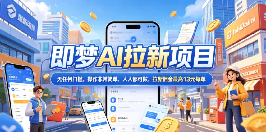 2026年即梦AI拉新项目最新玩法，无任何门槛，操作非常简单，人人都可做，拉新佣金最高13米每单(更新6月24日) - FiveM 插件资源站