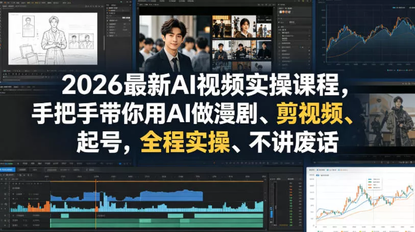 2026最新AI视频实操课程，手把手带你用AI做漫剧、剪视频、起号，全程实操、不讲废话 - FiveM 插件资源站