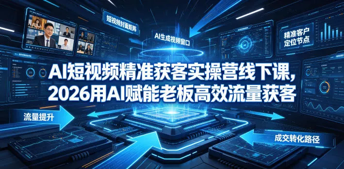 AI短视频精准获客实操营6月10-14号线下课，2026用AI赋能老板高效流量获客 - FiveM 插件资源站