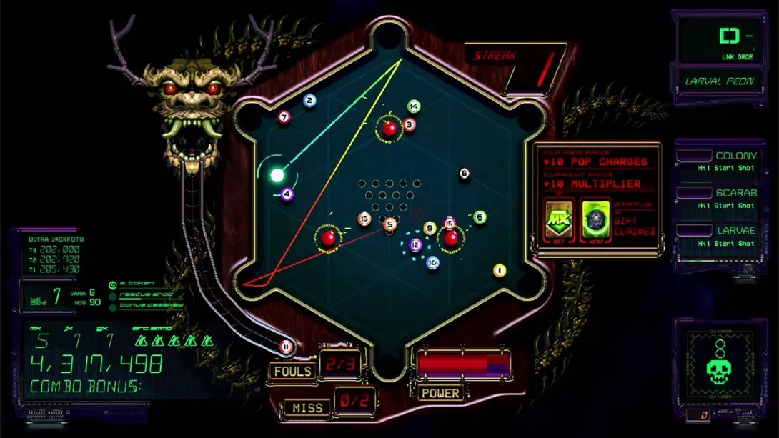 【美版】异种弹珠台 敌对弹球行动 .XENOTILT HOSTILE PINBALL ACTION 中文