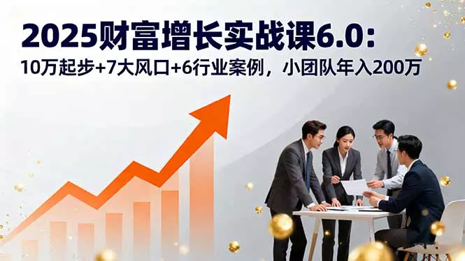 2025财富增长实战课6.0：10万起步+7大风口+6行业案例，小团队年入200万 - FiveM 插件资源站