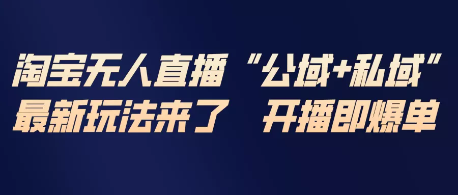 淘宝无人直播最新玩法，包含私域和公域两种玩法 - FiveM 插件资源站
