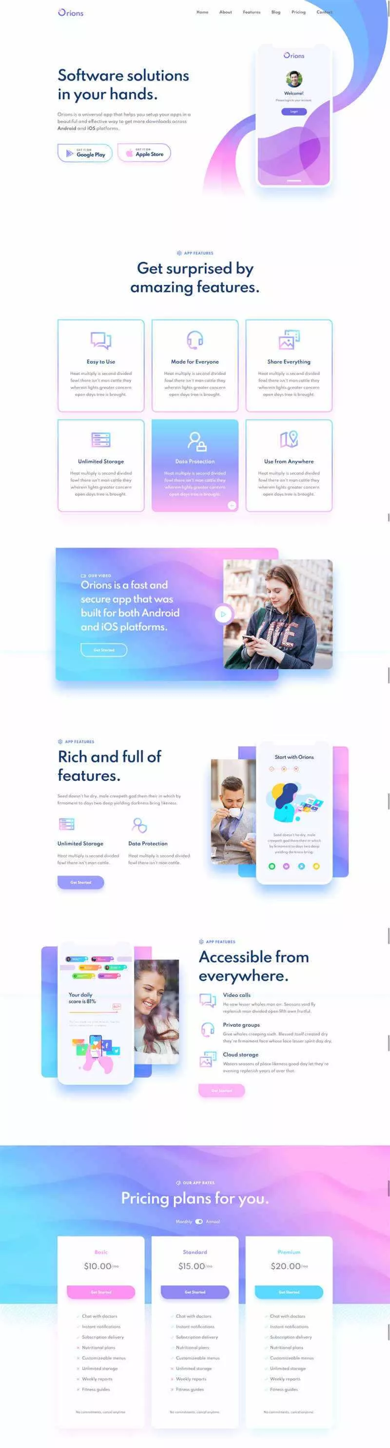 响应式app应用程序网页模板 - FiveM 插件资源站