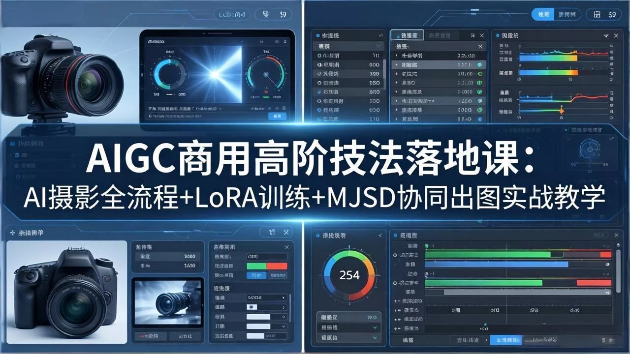 AIGC商用高阶技法落地课：AI摄影全流程+LoRA训练+MJSD协同出图实战教学 - FiveM 插件资源站