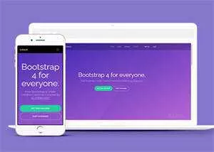 简洁紫色精美Bootstrap4网站模板 - FiveM 插件资源站