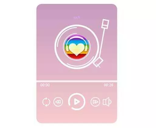 网页粉色渐变音乐播放器效果html源码 - FiveM 插件资源站