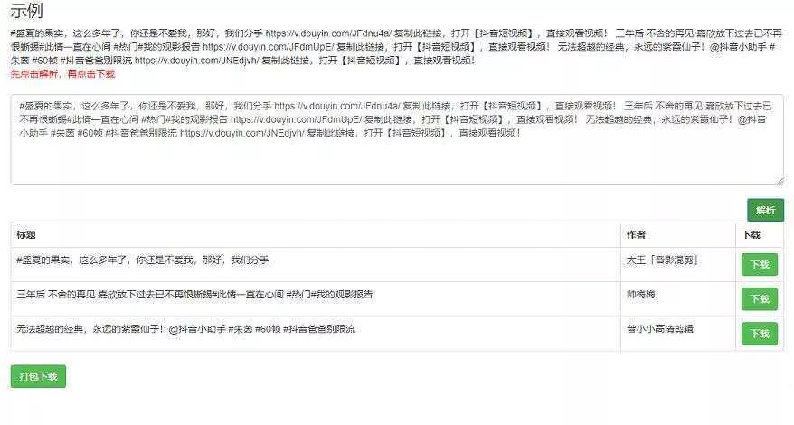 短视频无水印解析网页源码 - FiveM 插件资源站