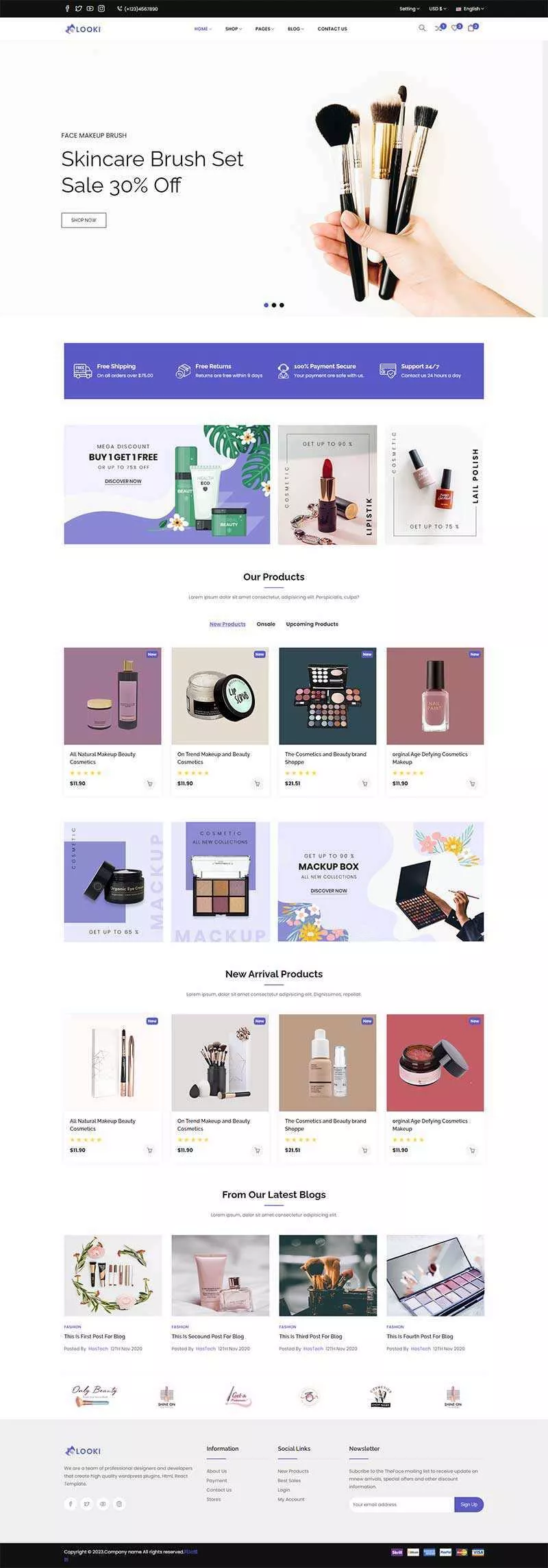 Bootstrap5美容化妆品电子商务html模板 - FiveM 插件资源站