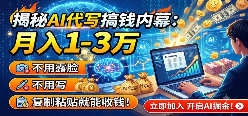 揭秘AI代写搞钱内幕：月入1-3万，不用露脸不用写，复制粘贴就能收钱！ - FiveM 插件资源站