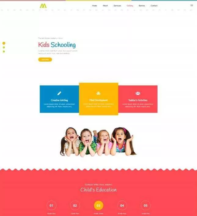 婴幼儿早教儿童培训机构网站HTML模板 - FiveM 插件资源站