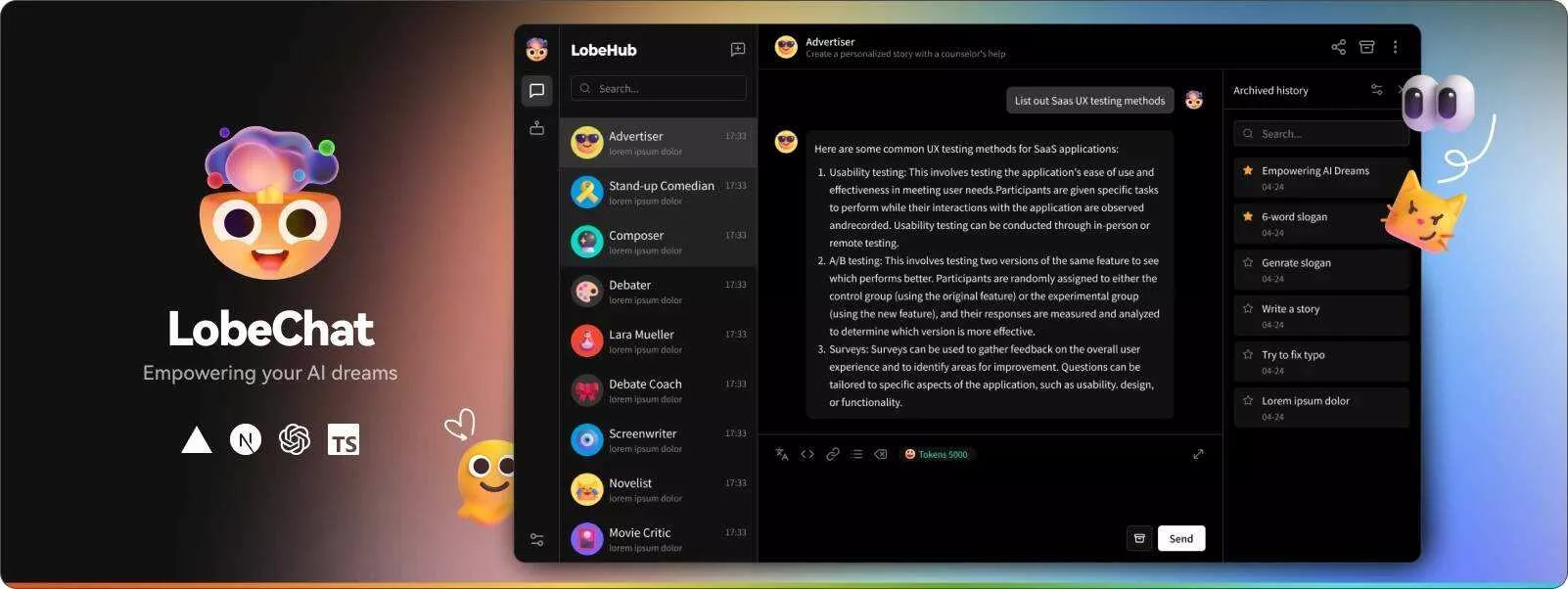 LobeChat 开源的的高性能 ChatGPT 网页应用程序 - FiveM 插件资源站