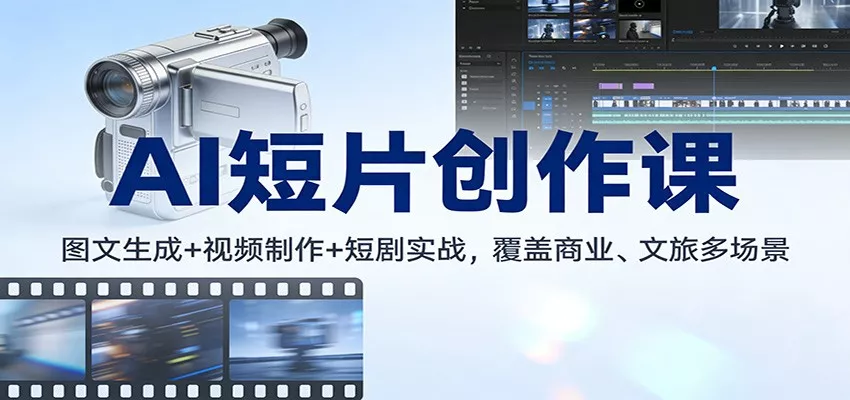AI短片创作课：图文生成+ 视频制作+短剧实战，覆盖商业、 文旅多场景 - FiveM 插件资源站