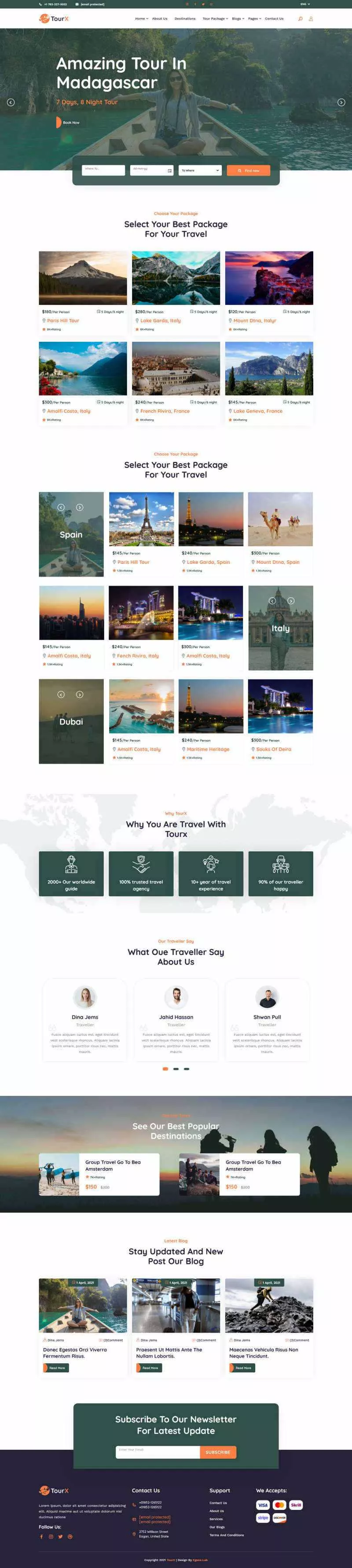 Bootstrap大气的旅游套餐服务HTML5网站模板 - FiveM 插件资源站
