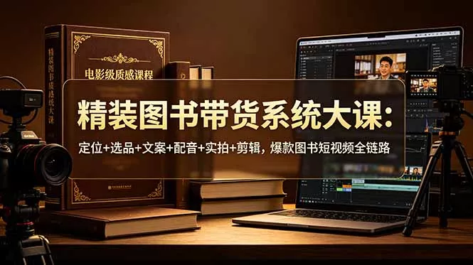 精装图书带货系统大课：定位+选品+文案+配音+实拍+剪辑，爆款图书短视频全链路 - FiveM 插件资源站