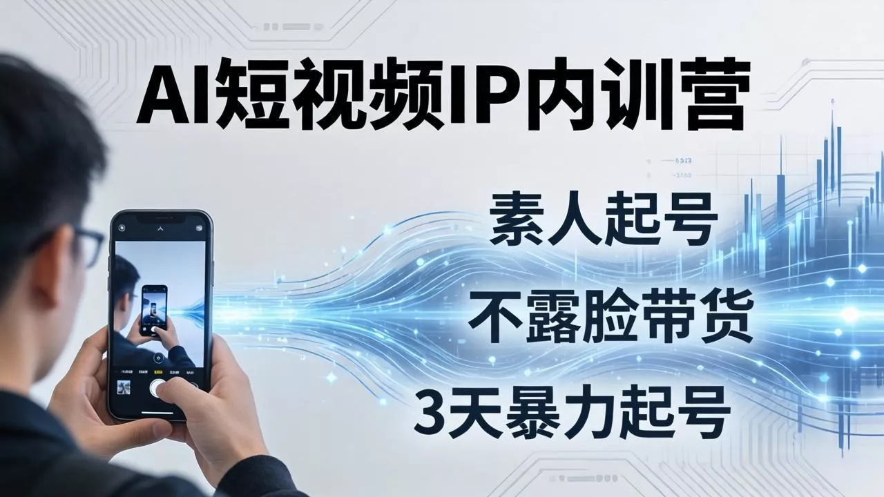 2026AI短视频IP内训营：从素人起号到不露脸带货，3天暴力起号全流程拆解 - FiveM 插件资源站