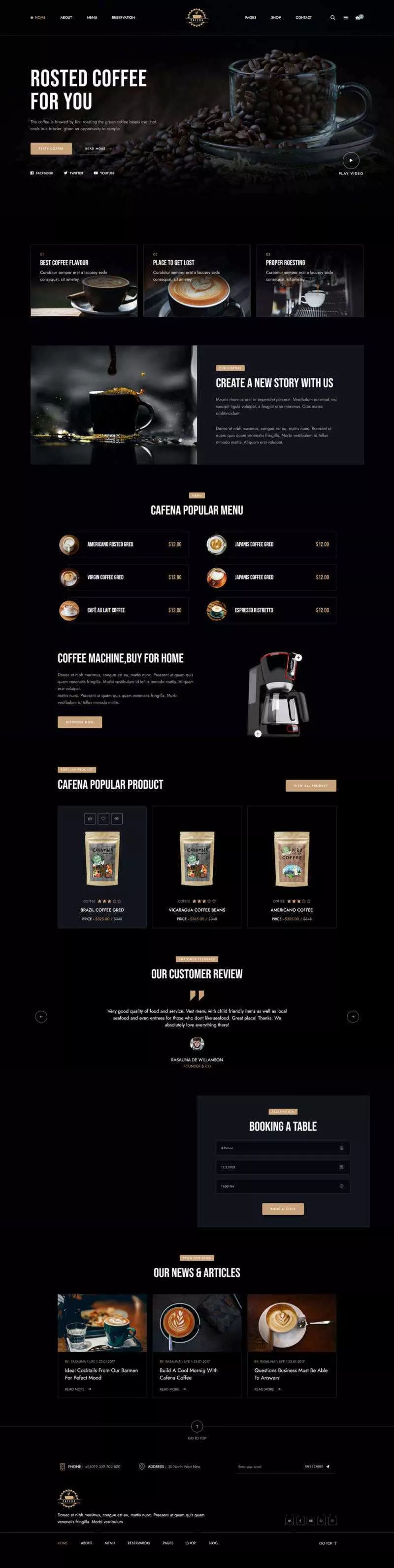 响应式咖啡奶茶店铺HTML5电商销售模板 - FiveM 插件资源站