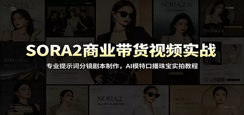 SORA2商业带货视频实战：专业提示词分镜剧本制作，AI模特口播珠宝实拍教程 - FiveM 插件资源站