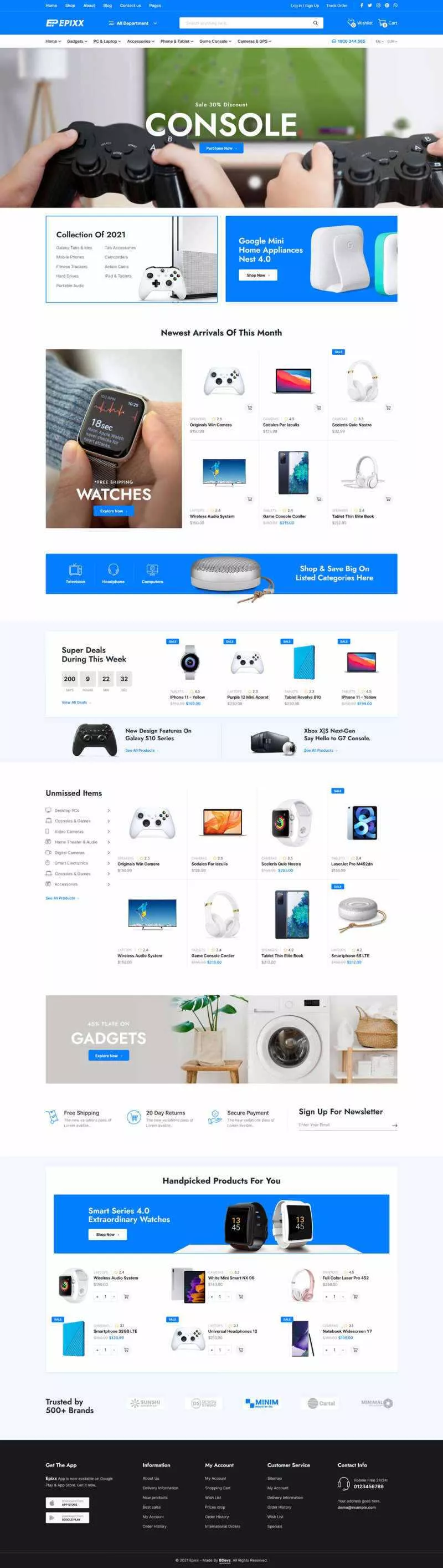 数码产品电子商务HTML响应式模板 - FiveM 插件资源站