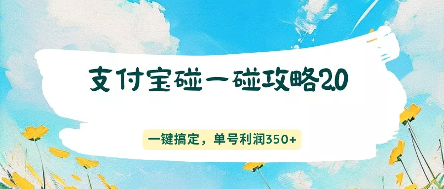 支付宝碰一碰攻略2.0，一键搞定，单号利润350+ - FiveM 插件资源站