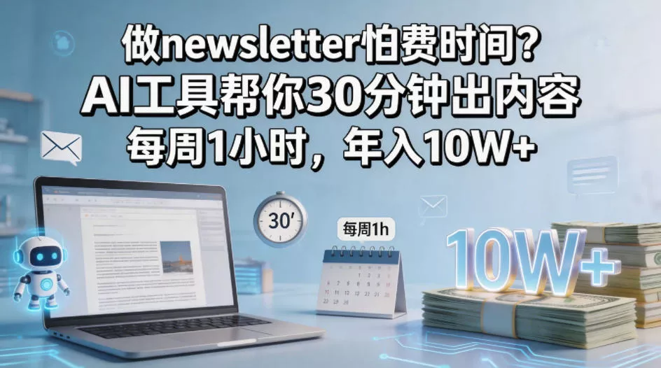做newsletter怕费时间？AI工具帮你30分钟出内容，每周1小时，年入10W+！【原创双语字幕】 - FiveM 插件资源站