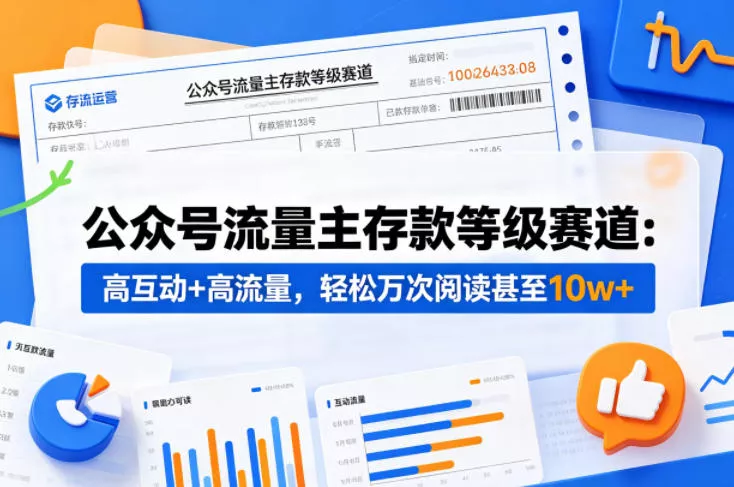 公众号流量主之存款等级赛道，高互动+高流量，轻松达到万次阅读，甚至10w+ - FiveM 插件资源站