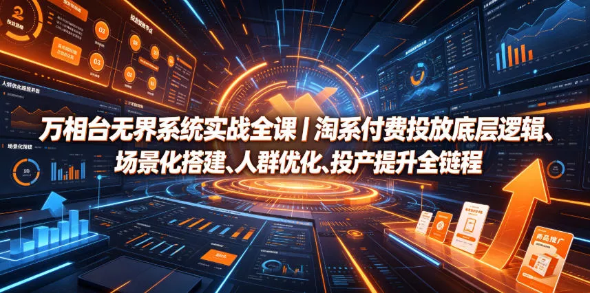 万相台无界系统实战全课｜淘系付费投放底层逻辑、场景化搭建、人群优化、投产提升全链路运营教程 - FiveM 插件资源站