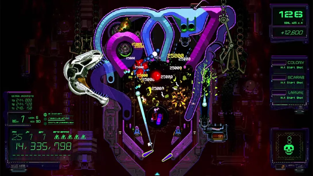 【美版】异种弹珠台 敌对弹球行动 .XENOTILT HOSTILE PINBALL ACTION 中文