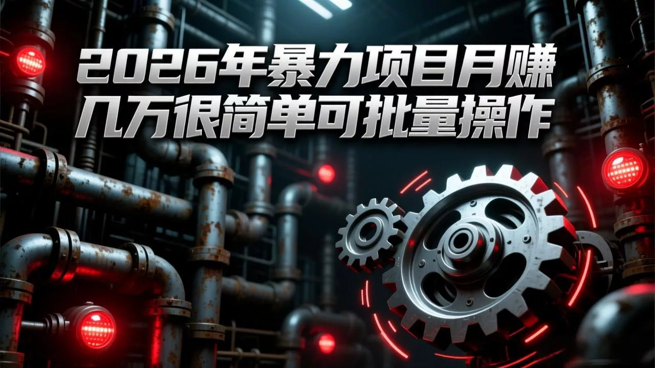 2026年暴力项目月赚几万很简单可批量操作，成本低，利润大 - FiveM 插件资源站