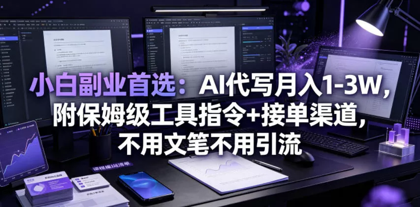 小白副业首选：AI代写月入1-3W，附保姆级工具指令+接单渠道，不用文笔不用引流【揭秘】 - FiveM 插件资源站